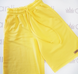 Шорты с карманами в стиле сафари солнечно-желтого цвета