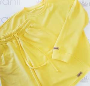 Шорты с карманами в стиле сафари солнечно-желтого цвета